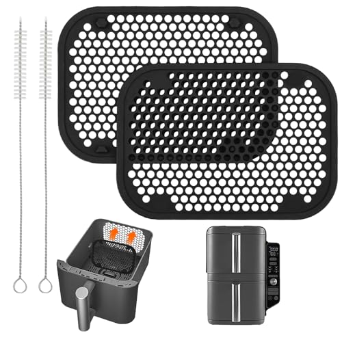 2 Stück Spritzschutz Zubehör Kompatibel mit Ninja SL300EU/SL400EU/Double Stack XL|Silikon Fettspritzschutz mit Innenschutzfunktion| Inkl 2 Reinigungsbürsten| Spülmaschinenfest&Wiederverwendbar von OOTSR