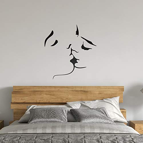 OOTSR 3D Kuss Wandaufkleber Wandsticker Wandbild Kunst Sweet Kiss Wandbilder für Wohnzimmer Schlafzimmer Sofa Hintergrund TV Wand Hintergrund DIY Dekorationen von OOTSR