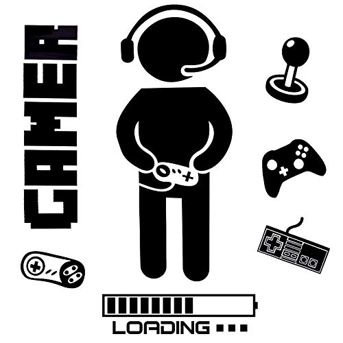OOTSR Boy Gamer Wandtattoo, Wandaufkleber, Gamer Controller Wandsticker, Wanddeko Aufkleber für Jungen Schlafzimmer Wohnzimmer Home Playroom Hintergrund Dekor OOTSR Boy Gamer Wandtattoo, Wandaufkleber, Gamer Controller Wandsticker, Wanddeko Aufkleber für Jungen Schlafzimmer Wohnzimmer Home Playroom Hintergrund Dekor von OOTSR
