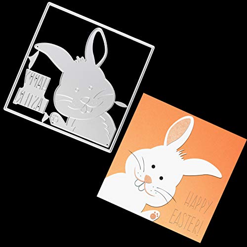 OOTSR Stanzschablone Hase, Stanzschablone Scrapbooking Prägeschablonen Metall Stanzformen Schablone, Ostern Stanzformen für Kartenherstellung Scrapbooking Album Papier von OOTSR