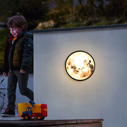 15W LED Wandlampe Kinderzimmer Modern Wandleuchte Innen mit Fernbedienung Mond Lampe 3D Wand Nachtlicht Dimmbar Bettlampe Wandmontage Schlafzimmer Nachttischlampe Kinder Jungen Mädchen Wandbeleuchtung von OOWOKS