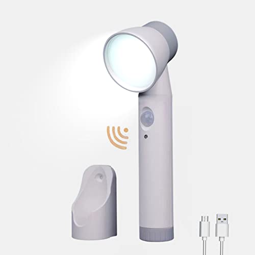 Innen Akku Wandlampe mit Bewegungsmelder, Kabellos Wandleuchte USB Aufladbare 2000mAh Batterie Nachttischlampe Tragbar Nachtlicht LED-Lampe Wand Modern Wandbeleuchtung für Schlafzimmer Schrankleuchten von OOWOKS