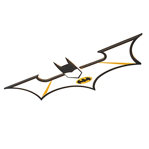 Kinderzimmer Deckenleuchte LED Moderne Cartoon Batman Design Deckenlampe Dimmbare Kinder Schlafzimmerlampe Kinderaugen ​Schutz Lampe Mit Fernbedienung Kronleuchter, für von Innenbeleuchtung,Schwarz von OOWOKS