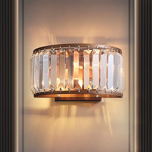 Kristall Wandlampe Innen Moderne Kristall Lampe LED Wandleuchte Halbrund Up Down Leuchte Nachttischlampe Dimmbar 3 Farben E14 2-flammige Wandbeleuchtung für Wohnzimmer Schlafzimmer Treppen Flur,Braun Kristall Wandlampe Innen Moderne Kristall Lampe LED Wandleuchte Halbrund Up Down Leuchte Nachttischlampe Dimmbar 3 Farben E14 2-flammige Wandbeleuchtung für Wohnzimmer Schlafzimmer Treppen Flur,Braun von OOWOKS
