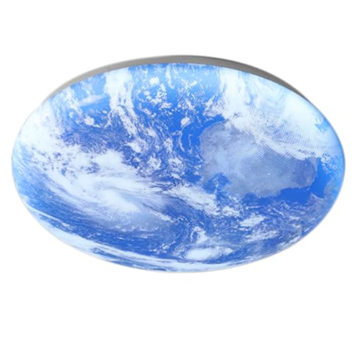 LED Mond Deckenleuchte Modern Design Mond Deckenlampe Dimmbar 3D Mond Lamp Wand Deko Lamp Erde Mond Wand Lampe mit Fernbedienung Deckenbeleuchtung für Schlafzimmer Kinderzimmer,Earth design,30cm von OOWOKS