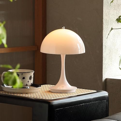LED Tischlampe Kabellos Pilz Akku Tischleuchte mit Touch Dimmbare Nachttischlampe USB Aufladbar Schreibtisch Lampe Modern Pilz Lampe 3000K-6000K LED Tisch Lampe für Schlafzimmer Restaurant Bar,Weiß LED Tischlampe Kabellos Pilz Akku Tischleuchte mit Touch Dimmbare Nachttischlampe USB Aufladbar Schreibtisch Lampe Modern Pilz Lampe 3000K-6000K LED Tisch Lampe für Schlafzimmer Restaurant Bar,Weiß von OOWOKS