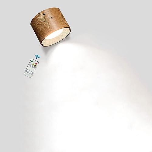 LED Wandlampe Innen Holz Akku Wandleuchte Dimmbar mit Fernbedienung Touch Control LED Lampe USB Aufladbar 2000-mAh Batterie 360° Drehbare Magnetischlampe Kabellos Wandbeleuchtung mit USB-Ladeanschluss LED Wandlampe Innen Holz Akku Wandleuchte Dimmbar mit Fernbedienung Touch Control LED Lampe USB Aufladbar 2000-mAh Batterie 360° Drehbare Magnetischlampe Kabellos Wandbeleuchtung mit USB-Ladeanschluss von OOWOKS