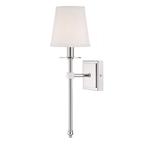Modern Wandleuchte in Chrom Innen Wohnzimmer Wandlampe mit Weißer Stoffschirm E27 Up Down Beleuchtung Flurlampe Schlafzimmer Nachttischlampe Wandbeleuchtung aus Metall Bad Spiegelleuchte 1-flammig Modern Wandleuchte in Chrom Innen Wohnzimmer Wandlampe mit Weißer Stoffschirm E27 Up Down Beleuchtung Flurlampe Schlafzimmer Nachttischlampe Wandbeleuchtung aus Metall Bad Spiegelleuchte 1-flammig von OOWOKS