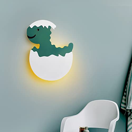 OOWOKS LED 7W Wandleuchte Kinderzimmer Dimmbar Grün Dinosaurier Wandlampe Junge Mädchen Schlafzimmer Cartoon Lampe Modern Kinder Nachttischlampe Raumlampe 3000K-6000K von OOWOKS