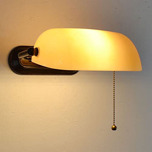Tiffany Stil Wandleuchte mit Zugschalter, Retro Landhausstil Wandlampe Schlafzimmer Nachttischlampe Leselampe, Handgemacht Buntglas Schirm, E27 Innen leuchte, für Wohnzimmer Flur Studieren Loft,12 von OOWOKS