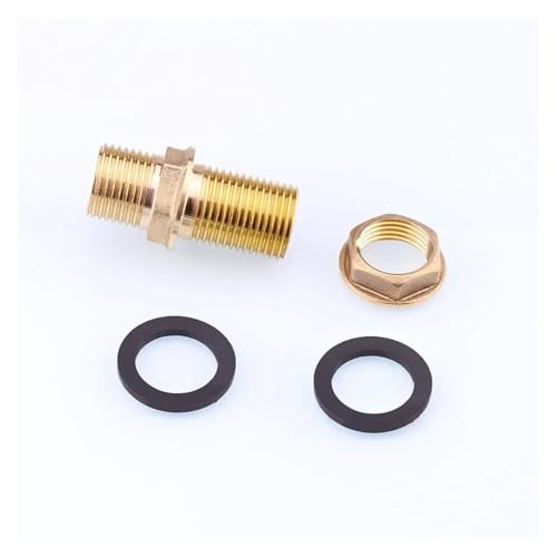1" BSPP Male Thread Brass Pipe Fitting Water Tank Connector Bulkhead Adapter with Flat Washer Gasket von OOYIALET