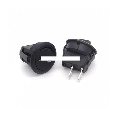 10PCS 23mm 2 PINS 2 Position ON-OFF SPST Round Rocker Switch 6A/250V 10A/125V AC von OOYIALET