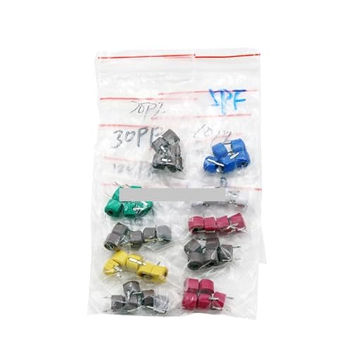 OOYIALET 45pcs Variable Trimmer Capacitor Assorted Kit JML06 5pf 10pf 20pf 30pf 40pf 50pf 60pf 70pf 120pf Adjustable capacitors Set Pack von OOYIALET