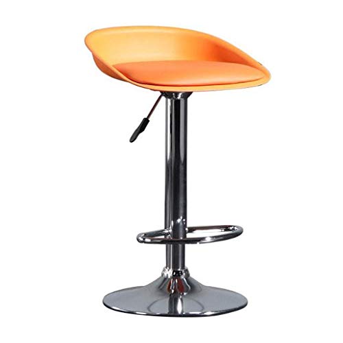 Möbel Schreibtischstuhl Home Verstellbarer drehbarer Barstuhlsitz, Kneipentheke Freizeit Metallhochhocker mit verchromter Fußstütze und Basis Barstühle/Orange (Orange) von OOzie