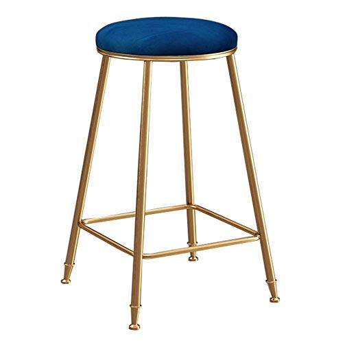 OOzie Bank Ergonomische Barhocker Barthekenhöhe Metall/Eisen-Finish für Kneipe/Restaurant/Wohnküche – rückenfreier Hochstuhl mit weichem Kissen/Grün/65 cm (blau 45 cm) von OOzie
