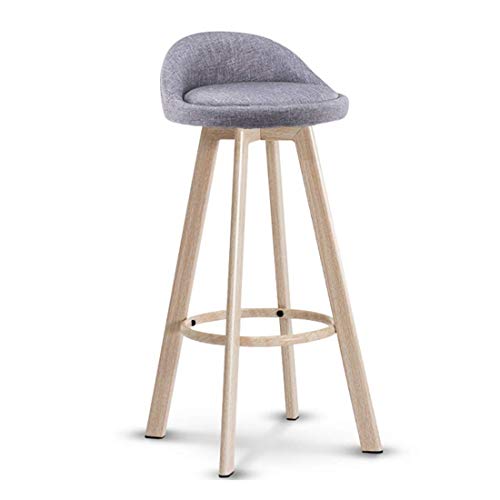 OOzie Furniture Pub-Hocker, Schwarze Barstühle, Kücheninsel, Theke, Frühstückshocker, hoher Sitzhocker mit Fußstütze aus Metall an der Außenseite (1 Stück), weiß, Sitzhöhe: 65 cm von OOzie