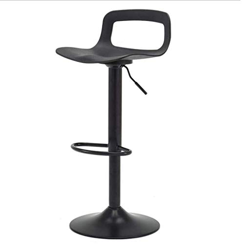 OOzie Furniture Schreibtischstuhl, PVC-Barstuhl, kann angehoben und abgesenkt Werden, drehbarer Bar-Salon-Coffee-Shop-Stuhl, modischer Verstellbarer Barstuhl/schwarz (schwarz) von OOzie