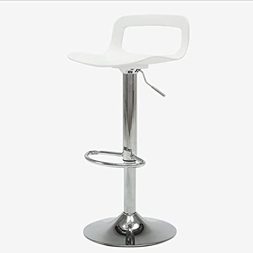 OOzie Furniture Schreibtischstuhl, PVC-Barstuhl, kann angehoben und abgesenkt Werden, drehbarer Barsalon, Café-Stuhl, modischer Verstellbarer Barstuhl/Schwarz (weiß) von OOzie