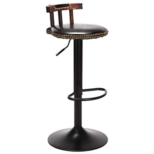 OOzie Möbel, Schreibtischstuhl, Bar, Café, lässige Rückenlehne, Knöchel, Metallfuß, verstellbar, rückenfrei, Chromstuhl, Barstühle/Weiß (schwarz) von OOzie