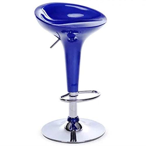 OOzie Möbel-Schreibtischstuhl, ABS-Material, anhebbarer Barstuhl, drehbarer Handy-Laden, Café-Bar, verchromter Knöchel-Hochstuhl/Schwarz (blau) von OOzie