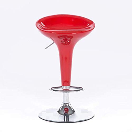 OOzie Möbel-Schreibtischstuhl, ABS-Material, anhebbarer Barstuhl, drehbarer Handy-Laden, Café-Bar, verchromter Knöchel-Hochstuhl/Schwarz (rot) von OOzie