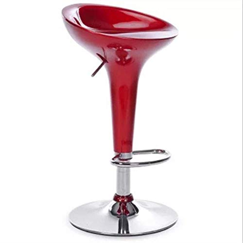 OOzie Möbel-Schreibtischstuhl, Abs-Material, anhebbarer Barstuhl, drehbarer Handy-Laden, Café-Bar, verchromter Knöchel-Hochstuhl/Schwarz (Rotwein) von OOzie