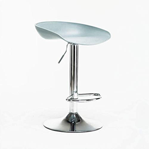 OOzie Möbel-Schreibtischstuhl, Kunststoff-PP-Material, drehbarer, anhebbarer Barstuhl aus Schmiedeeisen, minimalistischer, rückenfreier hoher Hocker, Barstühle/Schwarz (Grau) von OOzie