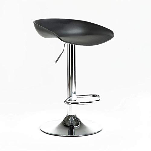 OOzie Möbel-Schreibtischstuhl, Kunststoff-PP-Material, drehbarer, anhebbarer Barstuhl aus Schmiedeeisen, minimalistischer, rückenfreier hoher Hocker, Barstühle/Schwarz (Schwarz) von OOzie