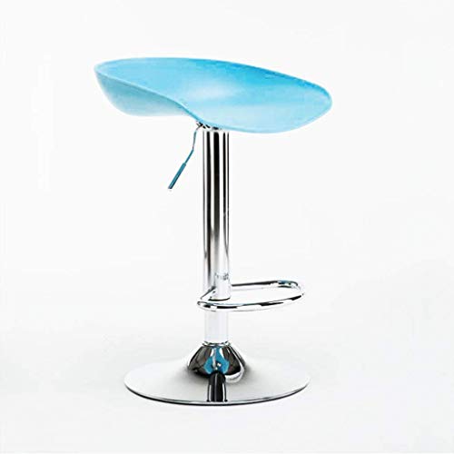 OOzie Möbel-Schreibtischstuhl, Kunststoff-PP-Material, drehbarer, anhebbarer Barstuhl aus Schmiedeeisen, minimalistischer, rückenfreier hoher Hocker, Barstühle/Schwarz (blau) von OOzie