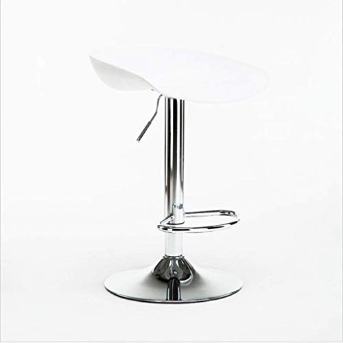 OOzie Möbel-Schreibtischstuhl, PP-Material, drehbarer, anhebbarer Barstuhl aus Schmiedeeisen, minimalistischer, rückenfreier hoher Hocker/Grau (weiß) von OOzie