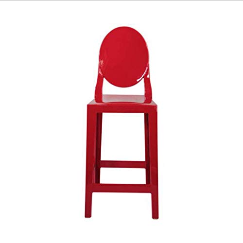 OOzie Möbel Schreibtischstuhl Bar Teeladen Home Café Stuhl Freizeit Hohe Rückenlehne Multifunktionsstuhl Barstühle/Rot/65Cm (Rot 65Cm) von OOzie