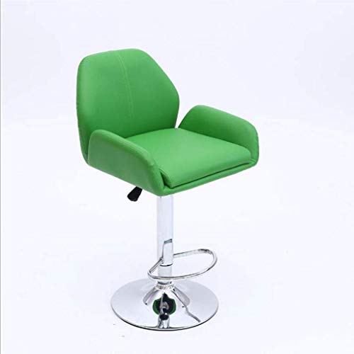 OOzie Möbel Schreibtischstuhl Heben Rotierender Hoher Barstuhl Freizeit Verdickung Bar Café Küche Freizeit Lederstuhl/Schwarz (Grün) von OOzie