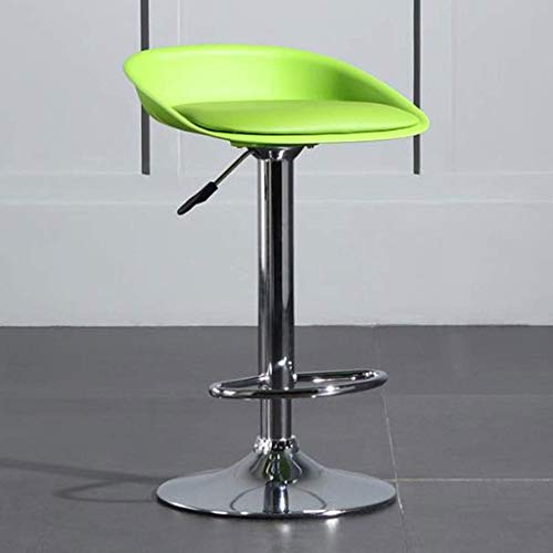 OOzie Möbel Schreibtischstuhl Home Verstellbarer drehbarer Barstuhlsitz, Kneipentheke Freizeit Metallhochhocker mit verchromter Fußstütze und Basis Barstühle/Orange (Grün) von OOzie