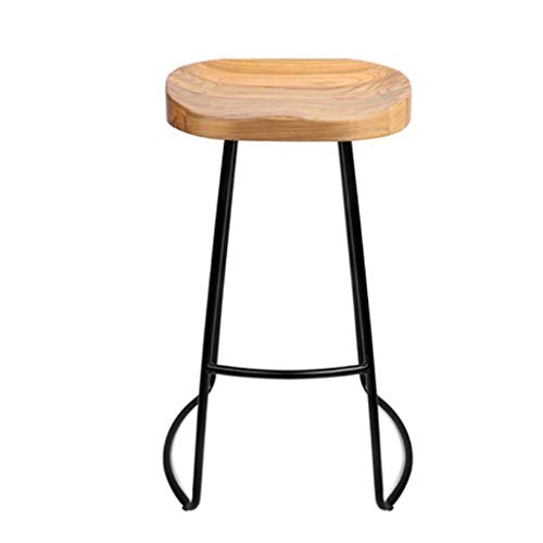 OOzie Möbel Schreibtischstuhl Industriehocker Frühstückshocker Barstuhl Massivholz Fußhocker Kaffee Barstuhl Hocker/Braun/75 cm (Gelb 65 cm) von OOzie