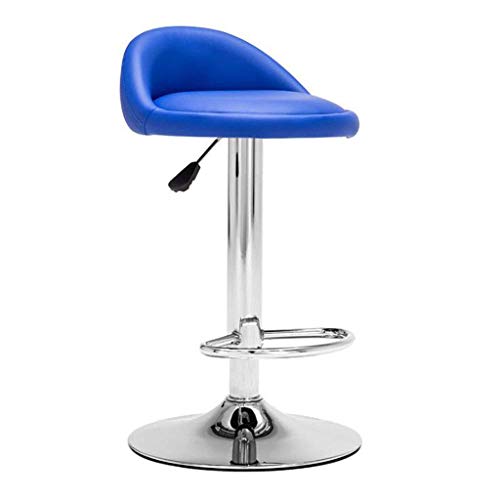 OOzie Möbel Schreibtischstuhl Kaffee Bar Stuhl Drehbarer Eisensitz Rückenlehne Hebestuhl Hochstuhl Lederkissen Kann 20 cm Angehoben Werden/Rot (Blau) von OOzie