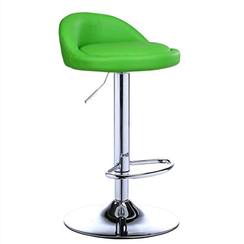 OOzie Möbel Schreibtischstuhl Kaffee Bar Stuhl Drehbarer Eisensitz Rückenlehne Hebestuhl Hochstuhl Lederkissen Kann 20 cm Angehoben Werden/Rot (Grün) von OOzie