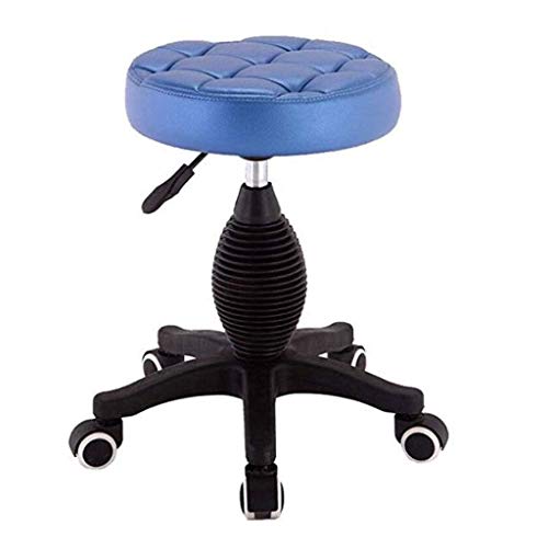 OOzie Möbel Schreibtischstuhl Kaffee Bar Stuhl Lift Stuhl Verdickung Kissen Barber Bar Drehstuhl Höhe 43-55 cm Verstellbares Sitzkissen/Blau (Blau) von OOzie