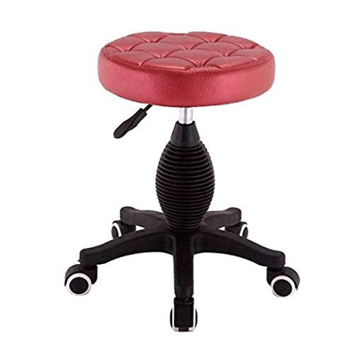 OOzie Möbel Schreibtischstuhl Kaffee Bar Stuhl Lift Stuhl Verdickung Kissen Barber Bar Drehstuhl Höhe 43-55 cm Verstellbares Sitzkissen/Blau (Rot) von OOzie