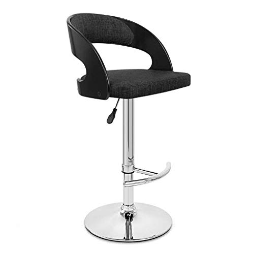 OOzie Möbel Schreibtischstuhl Küchenstühle Metall verstellbare drehbare Barstühle Sitz mit Rückenlehne, Theke Massivholz Metall Hochhocker/Hellgrau (K Grau) von OOzie
