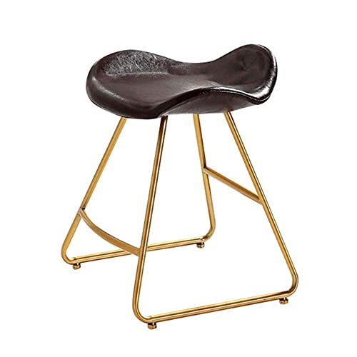 OOzie Möbel Schreibtischstuhl Leder Braun Küchenstühle Metallbeine für Frühstücksbar Theke Küche und Zuhause/Sitzhöhe 70 cm (Sitzhöhe 40 cm) von OOzie