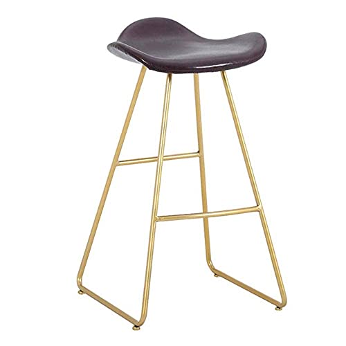 OOzie Möbel Schreibtischstuhl Leder Braun Küchenstühle Metallbeine für Frühstücksbar Theke Küche und Zuhause/Sitzhöhe 70 cm (Sitzhöhe 70 cm) von OOzie