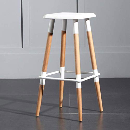 OOzie Möbel Schreibtischstuhl Massivholz Freizeit verdicken Barstühle Sitz, hohe Hocker/Rot (Weiß) von OOzie