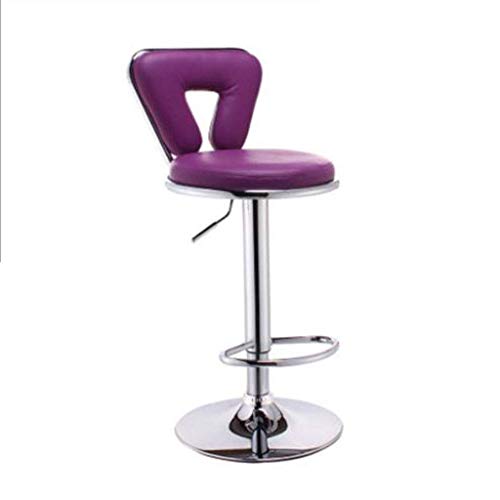 OOzie Möbel Schreibtischstuhl Rollender Drehhocker Höhenverstellbar Heben Küche Bar Café Freizeit Vorbereitung Test Pedal Sitz Barstühle/Lila (Lila) von OOzie