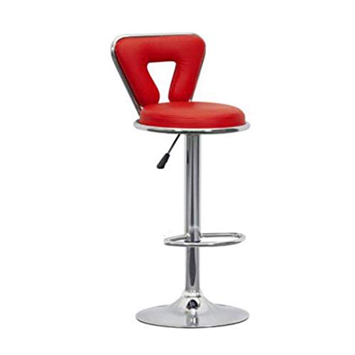 OOzie Möbel Schreibtischstuhl Rollender Drehhocker Höhenverstellbar Heben Küche Bar Café Freizeit Vorbereitung Test Pedal Sitz Barstühle/Lila (Rot) von OOzie