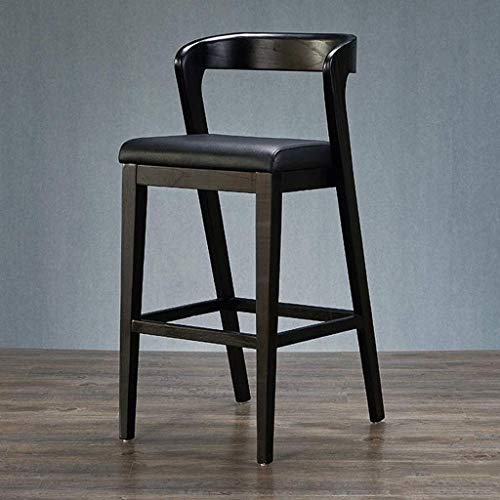 OOzie Möbel Schreibtischstuhl Theke Massivholz Barstühle Sitz mit Rückenlehne, Freizeit Kunstleder Hohe Hocker/C (D Einheitsgröße) von OOzie