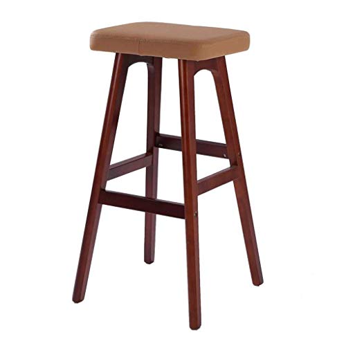 OOzie Möbel Schreibtischstuhl Theke Rezeption Massivholz Barstühle Sitz, Küche Café Pub Freizeit Kunstleder Hohe Hocker/Weiß (Kamel) von OOzie