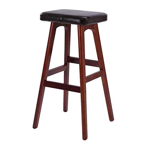 OOzie Möbel Schreibtischstuhl Theke Rezeption Massivholz Barstühle Sitz, Küche Café Pub Freizeit Kunstleder Hohe Hocker/Weiß (Schwarz) von OOzie