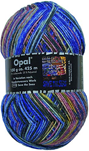 Opal Hundertwasser (425m) 4-fädiges Garn - Wollmischung, zum Stricken warmer Socken mit einzigartigen Farbmustern, 3207, 1 x 100g von OPAL