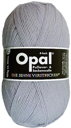 Opal Sockengarn - Uni 2020-4fach 9937 Silber von OPAL