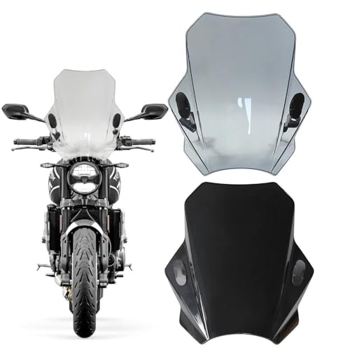 Kompatibel mit Trident 660 Trident660 2021 2022 Motorradzubehör Windschutzscheibe Windabweiser Windschutzscheibenverkleidung Schallwandabdeckung(Retro Light Smoke) von OPALENDIR